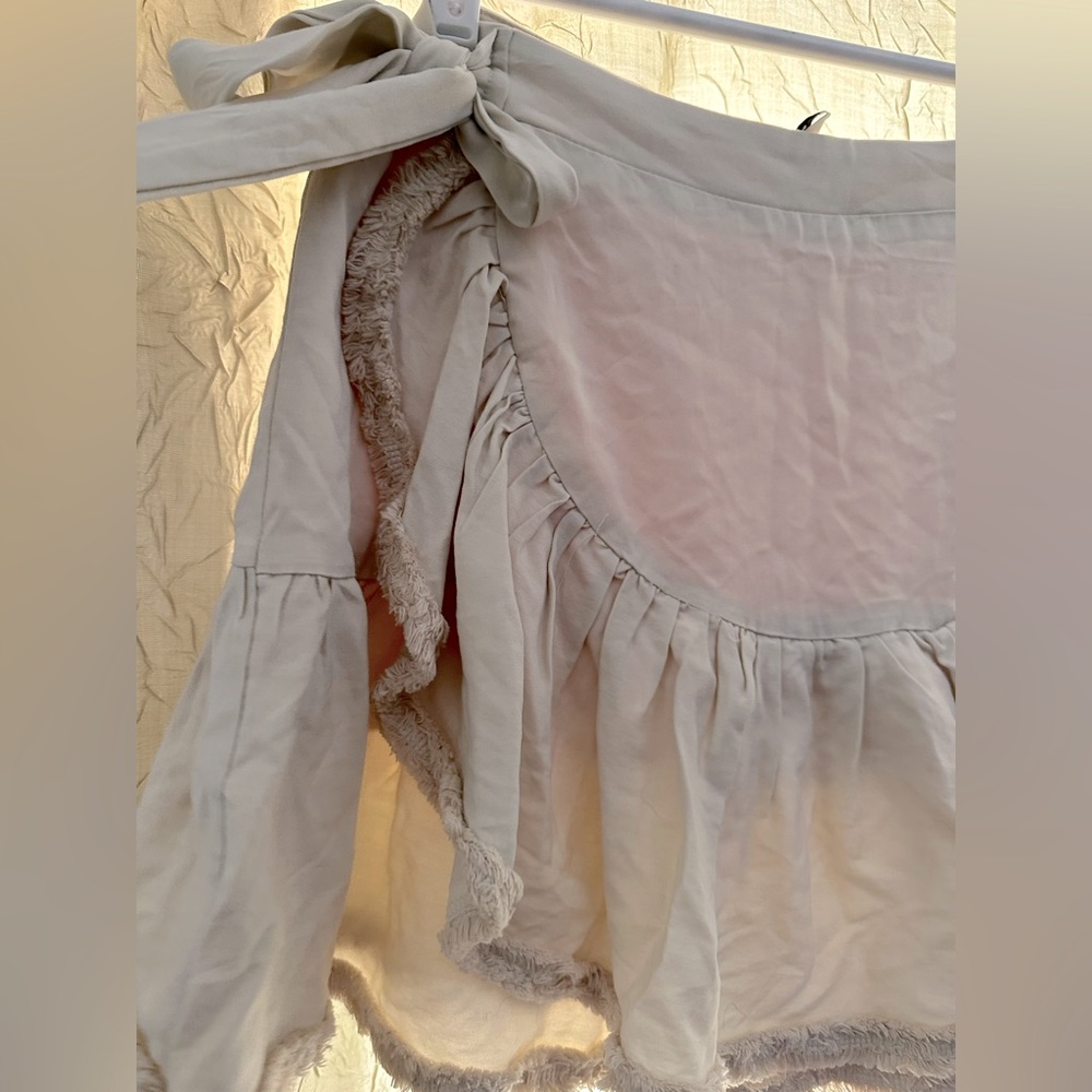 EMMIE ROSE Ruffle Wrap Mini Skirt - Picture 3 of 13